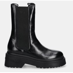 TOMMY HILFIGER TJW CHUNKY SHINY LTH CHELSEA BLACK BOOT EN0EN02888-BDS
