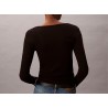 CALVIN KLEIN RIB COTTON  SLIM FIT WTH SLEEVES BLACK LV047D218G-UB1
