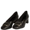 RAGAZZA BLACK LEATHER PUMPS 067-BLACK