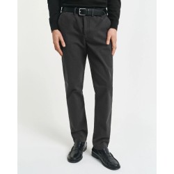 GANT SLIM COTTON HERRINGBONE PANTS ANTRACITE 1505367-162
