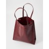 TED BAKER WENELLA CROC EFFECT LARGE ICON BAG WINE 281942