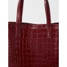 TED BAKER WENELLA CROC EFFECT LARGE ICON BAG WINE 281942