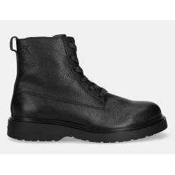 CALVIN KLEIN COMBAT LACE UP ZIP LEATHER BOOT YM0YM01373-0GJ