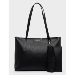 NOLAH SERENITY BLACK LIGHT GOLD SHOULDER BAG