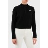 GUESS CABLE KNIT HALF ZIP SWEATER BLACK V5BR02Z0572-JBLK