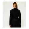 GUESS CABLE KNIT HALF ZIP SWEATER BLACK V5BR02Z0572-JBLK