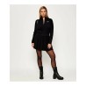 GUESS CABLE KNIT HALF ZIP SWEATER BLACK V5BR02Z0572-JBLK
