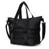 RAINS PUFFER MIX TOTE BAG MINI W3 WEEKEND BAG BLACK 14010-01
