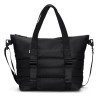 RAINS PUFFER MIX TOTE BAG MINI W3 WEEKEND BAG BLACK 14010-01