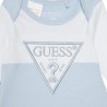 GUESS NEW BORN BOY SET BODY AND PANTS WHITE LIGHT BLUE H5YW08J1314-F606