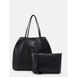 GUESS ECO VICTTORIA BLACK LARGE SHOPPER BAG 2 in1 HWEVG9514290-BLA