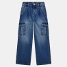 GUESS GIRLRIGID DENIM CARGO PANTS MID FRESH INDIGO WAS J5YA02D5FL0-MDFO