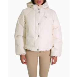 GUESS 4G BOXY PUFFER JACKET PEARL WHITE V5BL07WGLW2-F0YN