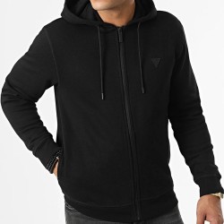 GUESS ALDWIN ZIP HOODED SWEATSHIRT  BLACK Z2YQ28K9V31-JBLK