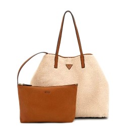 GUESS VICTTORIA NATURAL/COGNAC LARGE SHOPPER BAG 2 in 1 HWWG9514290