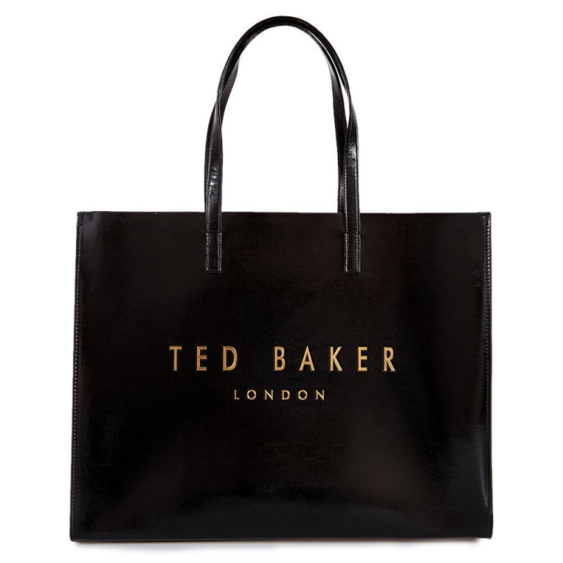 TED BAKER CRICON BLACK CRINKLE EXTRA LARGE ICON BAG 281639