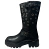 STUDIO MODE SAR  LEATHER COW  BOOT BLACK KI-6085