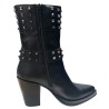 STUDIO MODE FRIDA LEATHER COW  BOOT BLACK KI-5402