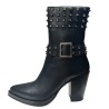 STUDIO MODE FRIDA LEATHER COW  BOOT BLACK KI-5402