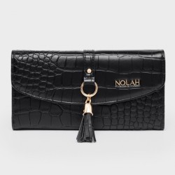 NOLAH CROCOLOVE BLACK WALLET