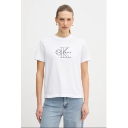 CALVIN KLEIN SS CLASSIC MONOLOGO METALLIC C BLILLIANT WHITE LV047E819G-YAA