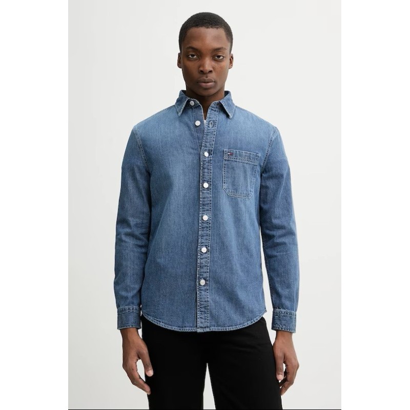 TOMMY HILFIGER TJM DENIM DARK REGULAR FIT SHIRT EX DM0DM22303-1BK