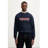 TOMMY HILFIGER TJM 90S TEXTURE GRAPHIC CREW DARK NIGHT NAVY DM0DM22373-C1G