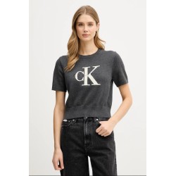 CALVIN KLEIN CHUNKY COTTON GRAPHIC VEST CHARCOAL HEATHER LV044E306G-P7I