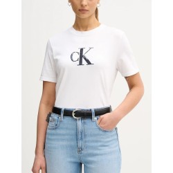CALVIN KLEIN SS SEQUIN CK GRAPHIC TEE BRILLIANT WHITE LV044E215G-YAA