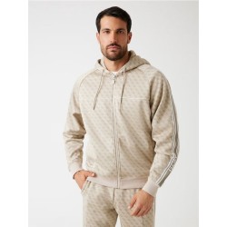 GUESS PARIMO 4G FULL ZIP SWEATSHIRT LIGHT BROWN Z5BQ13K2042-FJ9O
