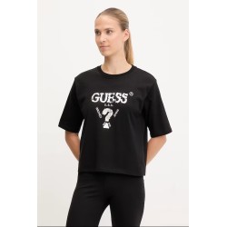 GUESS AURELIE BOXY TEE BLACK  V4YI06I3Z14-FJ8N