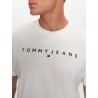 TOMMY HILFIGER TJM REG LINEAR LOGO TEE EXT  BRILLIANT WHITE DM0DM20744-YBR