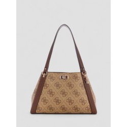 GUESS KARNILLA LOGO SHOULDER BAG LATTE LOGO/BROWN HWOS990122-LGW