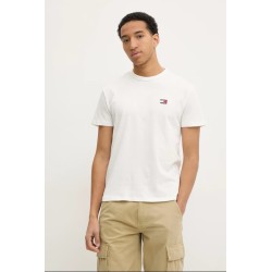 TOMMY HILFIGER TJM REG BADGE TEE EXT  ECRU DM0DM20322-YBL