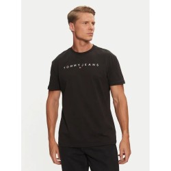 TOMMY HILFIGER TJM REG LINEAR LOGO TEE EXT  BLACK DM0DM20744-BDS