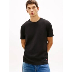 TOMMY HILFIGER TJM REG WAFFLE SS TEE BLACK DM0DM22529-BDS