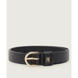 TOMMY HILFIGER ESSENTIAL EFFORTLESS LEATHER BELT BLACK 2.5 BL AW0AW18856-BDS