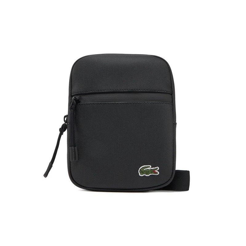 LACOSTE S FLAT CROSSOVER BAG BLACK NH3307LV-P00