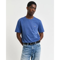 GANT REG SHIELD SS T-SHIRT  VINTAGE BLUE 2003184-442