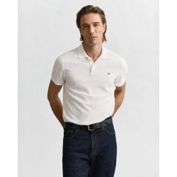 GANT REG SHIELD SSPIQUE POLO WHITE 2210-110