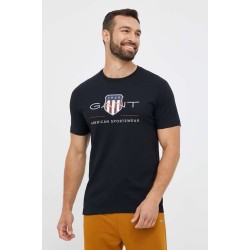GANT REG ARCHIVE SHIELD SS T-SHIRT BLACK 2003199-005