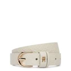 TOMMY HILFIGER ESSENTIAL EFFORTLESS LEATHER BELT ECRU 2.5 BL AW0AW18856-AEO