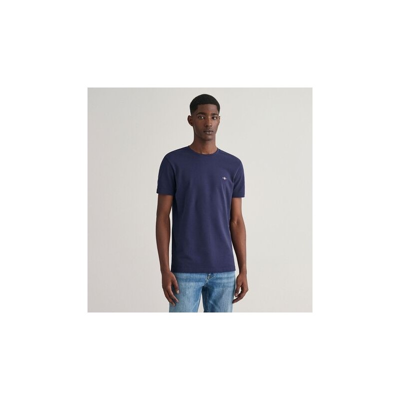 GANT SLIM PIQUE SS T-SHIRT EVENING BLUE 2013033-433