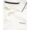 GANT TIPPING SS PIQUE POLO WHITE 2062034-110