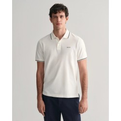 GANT TIPPING SS PIQUE POLO WHITE 2062034-110