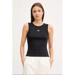 CALVIN KLEIN JEANS TOP A-WVN LBL 2X2 CTTN  BLACK LV047C201G-UB1