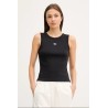 CALVIN KLEIN JEANS TOP A-WVN LBL 2X2 CTTN  BLACK LV047C201G-UB1