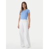 CALVIN KLEIN A- WOVEN LABEL 2X2 RIB BABY TE BLUE DESCENT LV047C200G-C32