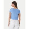 CALVIN KLEIN A- WOVEN LABEL 2X2 RIB BABY TE BLUE DESCENT LV047C200G-C32