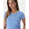 CALVIN KLEIN A- WOVEN LABEL 2X2 RIB BABY TE BLUE DESCENT LV047C200G-C32